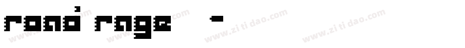 road rage 字体字体转换